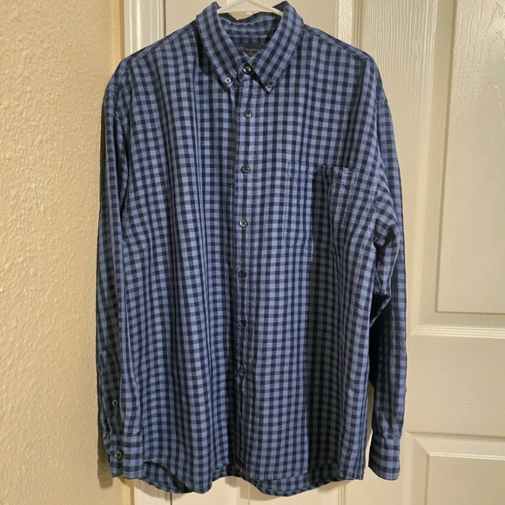 Tommy‎ Bahama Indigo Palms Men's Long Sleeve Button-Up Shirt Blue Size Large